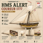 PaperCraft kit HMS Alert Coureur 3d paper model crafting kit PDF plans DIY template