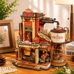 Robotime ROKR Dream Gift Factory Music Box | 3D Wooden DIY Puzzle Kit Mechanical Model EAB01 - Image 2