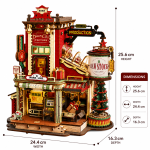Robotime ROKR Dream Gift Factory Music Box | 3D Wooden DIY Puzzle Kit Mechanical Model EAB01 - Image 3