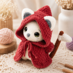 Crochet Black Cloak Cat Amigurumi Pattern, Cute Hooded Kitten Plush PDF, Halloween Cat Crochet Digital Download - Image 3