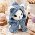 Crochet Black Cloak Cat Amigurumi Pattern, Cute Hooded Kitten Plush PDF, Halloween Cat Crochet Digital Download - Image 4