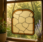 Sandwich Stained Glass Pattern SVG PNG PDF JPG, Bread Suncatcher Template, Kitchen Window Decor, Food Lover Glass Art, Digital Download - Image 2