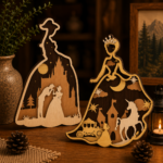 14x Princess Fairy Bundle 3D Multilayer Laser Cut Files | Fantasy Wooden Decor for Glowforge Xtool Cricut CNC | Svg Dxf Pdf Ai Lbrn - Image 5