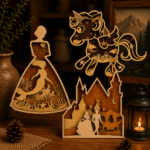 14x Princess Fairy Bundle 3D Multilayer Laser Cut Files | Fantasy Wooden Decor for Glowforge Xtool Cricut CNC | Svg Dxf Pdf Ai Lbrn - Image 9