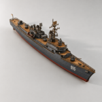 Warship Model Laser Cut Files SVg DxF DwG Ai | Wooden Battleship Blueprint | CNC Laser Cut Ship Model | DIY Naval Decor - Image 5