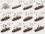 Warship Model Laser Cut Files SVg DxF DwG Ai | Wooden Battleship Blueprint | CNC Laser Cut Ship Model | DIY Naval Decor - Image 9