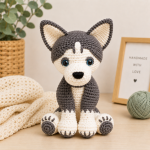 Husky Dog Crochet Pattern PDF, Cute Puppy Amigurumi Plush Toy, Crochet Dog Pattern, US Terms Digital Download - Image 6