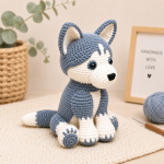 Husky Dog Crochet Pattern PDF, Cute Puppy Amigurumi Plush Toy, Crochet Dog Pattern, US Terms Digital Download - Image 3