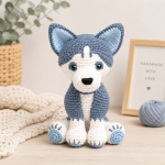 Husky Dog Crochet Pattern PDF, Cute Puppy Amigurumi Plush Toy, Crochet Dog Pattern, US Terms Digital Download - Image 4