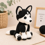 Husky Dog Crochet Pattern PDF, Cute Puppy Amigurumi Plush Toy, Crochet Dog Pattern, US Terms Digital Download - Image 5