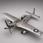 PaperCraft kit Mustang airplane 3d paper model crafting kit PDF plans to print cut & glue DIY paper craft template hobby puzzle decor - Image 3