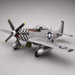 PaperCraft kit Mustang airplane 3d paper model crafting kit PDF plans to print cut & glue DIY paper craft template hobby puzzle decor - Image 4
