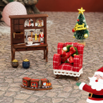 Christmas Wonderland Miniature Gift House Kit | DIY Wooden Dollhouse with LED Light | Holiday Decor Gift - Image 3