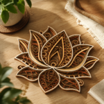 7x Lotus Flower Mandala Bundle 3D Multilayer Laser Cut File | Wooden Mandala Decor for Glowforge Xtool Cricut CNC | Svg Dxf Ai - Image 3