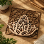 7x Lotus Flower Mandala Bundle 3D Multilayer Laser Cut File | Wooden Mandala Decor for Glowforge Xtool Cricut CNC | Svg Dxf Ai - Image 8