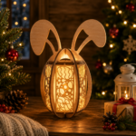 85+ Lantern Bundle Christmas 3D Laser Cut File | Wooden Tealight Candle Holder Night Lamp for Glowforge Xtool CNC | SVG DXF - Image 7