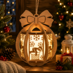 85+ Lantern Bundle Christmas 3D Laser Cut File | Wooden Tealight Candle Holder Night Lamp for Glowforge Xtool CNC | SVG DXF - Image 8