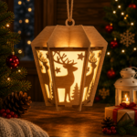 Lantern Bundle Pack 5 Christmas Laser Cut File | Tealight Candle Holder Night Lamp for Glowforge Xtool CNC | SVG DXF - Image 2