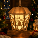 Lantern Bundle Pack 5 Christmas Laser Cut File | Tealight Candle Holder Night Lamp for Glowforge Xtool CNC | SVG DXF - Image 4
