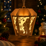 Lantern Bundle Pack 5 Christmas Laser Cut File | Tealight Candle Holder Night Lamp for Glowforge Xtool CNC | SVG DXF - Image 5