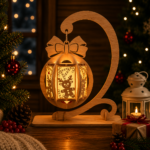 Lantern Bundle Pack 5 Christmas Laser Cut File | Tealight Candle Holder Night Lamp with Stand for Glowforge Xtool CNC | SVG DXF - Image 3