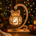 Lantern Bundle Pack 5 Christmas Laser Cut File | Tealight Candle Holder Night Lamp with Stand for Glowforge Xtool CNC | SVG DXF - Image 6