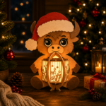 Lantern Bundle Pack 6 Animal Theme Laser Cut File | Tealight Candle Holder Night Lamp for Glowforge Xtool CNC | SVG DXF - Image 6