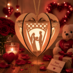 Lantern Bundle Pack 6 Valentine Heart Laser Cut File | Tealight Candle Holder Night Lamp Glowforge Xtool CNC | SVG DXF - Image 5
