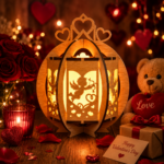 Lantern Bundle Pack 8 Valentine Love Theme Laser Cut File | Tealight Candle Holder Night Lamp Glowforge Xtool CNC | SVG DXF - Image 4