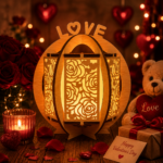 Lantern Bundle Pack 8 Valentine Love Theme Laser Cut File | Tealight Candle Holder Night Lamp Glowforge Xtool CNC | SVG DXF - Image 5