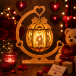 Lantern Bundle Pack 8 Valentine Laser Cut File | Tealight Candle Holder Night Lamp with Stand Glowforge Xtool CNC | SVG DXF - Image 2