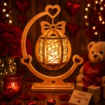 Lantern Bundle Pack 8 Valentine Laser Cut File | Tealight Candle Holder Night Lamp with Stand Glowforge Xtool CNC | SVG DXF - Image 3