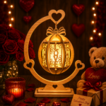Lantern Bundle Pack 8 Valentine Laser Cut File | Tealight Candle Holder Night Lamp with Stand Glowforge Xtool CNC | SVG DXF - Image 7
