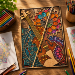 6 Layer Mandala Violin 3D Multilayer Laser Cut File | Wooden Wall Art for Glowforge Xtool Cricut CNC | Svg Dxf Ai - Image 2