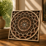 6x Mandala Bundle 3D Multilayer Laser Cut File | Wooden Mandala Decor for Glowforge Xtool Cricut CNC | Svg Dxf Ai - Image 7