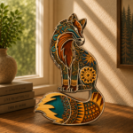 9x Animal Mandala Bundle 3D Multilayer Laser Cut File | Wooden Animal Wall Decor for Glowforge Xtool CNC | Svg Dxf Ai Lbrn - Image 4