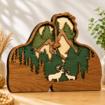 9x 3D Multilayer Scene Bundle Laser Cut File | Wooden Engraved Decor for Glowforge Xtool CNC | Svg Dxf Eps Png Pdf - Image 4