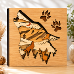 9x 3D Multilayer Scene Bundle Laser Cut File | Wooden Engraved Decor for Glowforge Xtool CNC | Svg Dxf Eps Png Pdf - Image 9