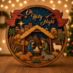10+ Nativity Designs Bundle 3D Multilayer Laser Cut File | Wooden Christmas Decor for Glowforge Xtool CNC | Svg Dxf Eps Png Pdf - Image 9