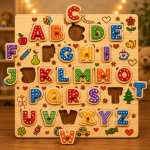 5x Children Puzzle Bundle 3D Multilayer Laser Cut File | Wooden Kids Toy Alphabet Puzzle for Glowforge Xtool CNC | SVG DXF - Image 4