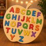 5x Children Puzzle Bundle 3D Multilayer Laser Cut File | Wooden Kids Toy Alphabet Puzzle for Glowforge Xtool CNC | SVG DXF - Image 6