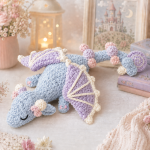 Dreamy Pastel Dragon Crochet Pattern PDF, Cute Dragon Amigurumi Plush Toy, Fantasy Nursery Decor, Digital Download - Image 3