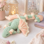 Dreamy Pastel Dragon Crochet Pattern PDF, Cute Dragon Amigurumi Plush Toy, Fantasy Nursery Decor, Digital Download - Image 5