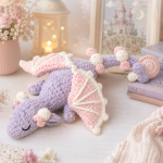 Dreamy Pastel Dragon Crochet Pattern PDF, Cute Dragon Amigurumi Plush Toy, Fantasy Nursery Decor, Digital Download - Image 6