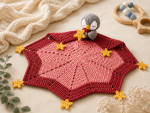 Penguin Lovey Crochet Pattern PDF, Star Baby Security Blanket Pattern, Night Sky Nursery Blanket, Digital Download - Image 4