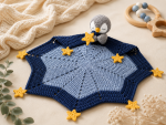Penguin Lovey Crochet Pattern PDF, Star Baby Security Blanket Pattern, Night Sky Nursery Blanket, Digital Download - Image 5