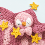 Penguin Lovey Crochet Pattern PDF, Star Baby Security Blanket Pattern, Night Sky Nursery Blanket, Digital Download - Image 2
