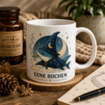 Shark Wizard Mug, Eene Rochen Cup, Ocean Fantasy Coffee Mug