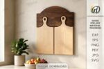 Cutting Boards with Holders Laser Cut Bundle SVG | Wooden Kitchen Board CNC Files | Glowforge xTool Cricut Templates - Image 12