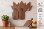 Cutting Boards with Holders Laser Cut Bundle SVG | Wooden Kitchen Board CNC Files | Glowforge xTool Cricut Templates - Image 13
